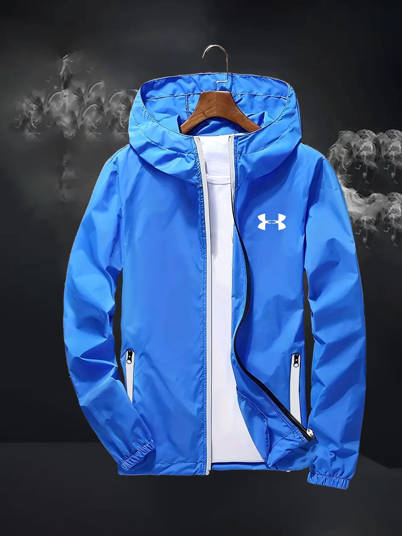 A new 2025 fashionable casual sun-protective and reflective windbreaker for men's daily commuting wear