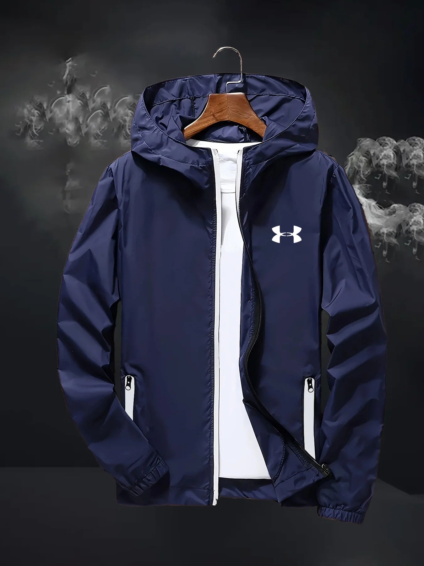 A new 2025 fashionable casual sun-protective and reflective windbreaker for men's daily commuting wear