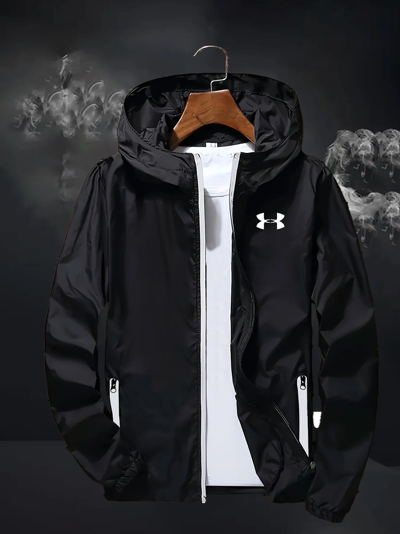 A new 2025 fashionable casual sun-protective and reflective windbreaker for men's daily commuting wear